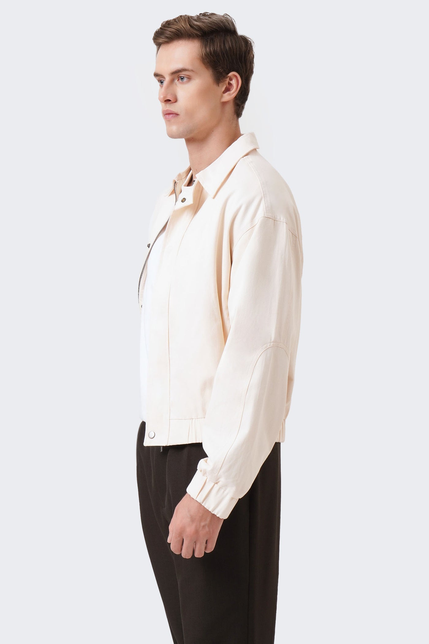 Men's Cropped Back Pleat Jacket