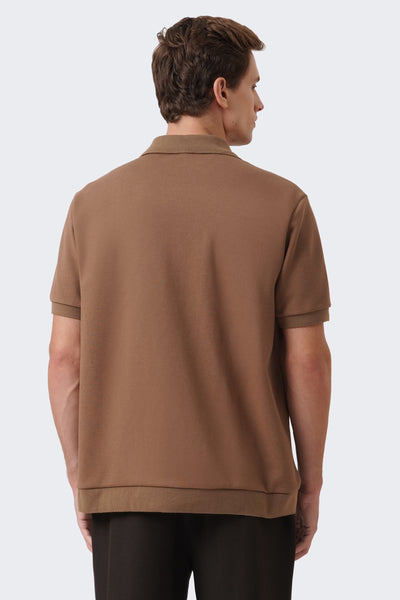 Men's Wide Placket Polo with Pocket