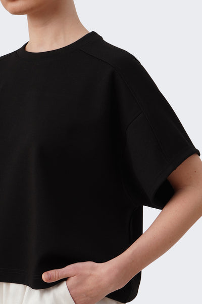 Women's Shoulder Panel Crew T-shirt with Back Yoke Tab