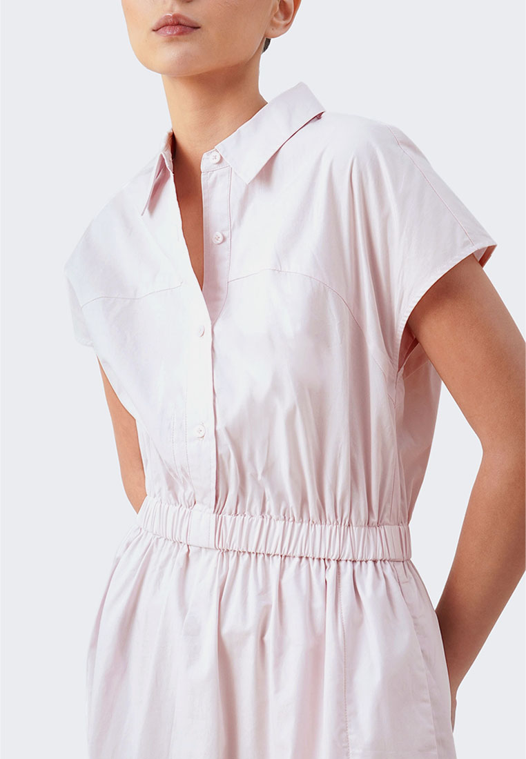 Women's Extended Sleeve Garter Waist Shirtdress