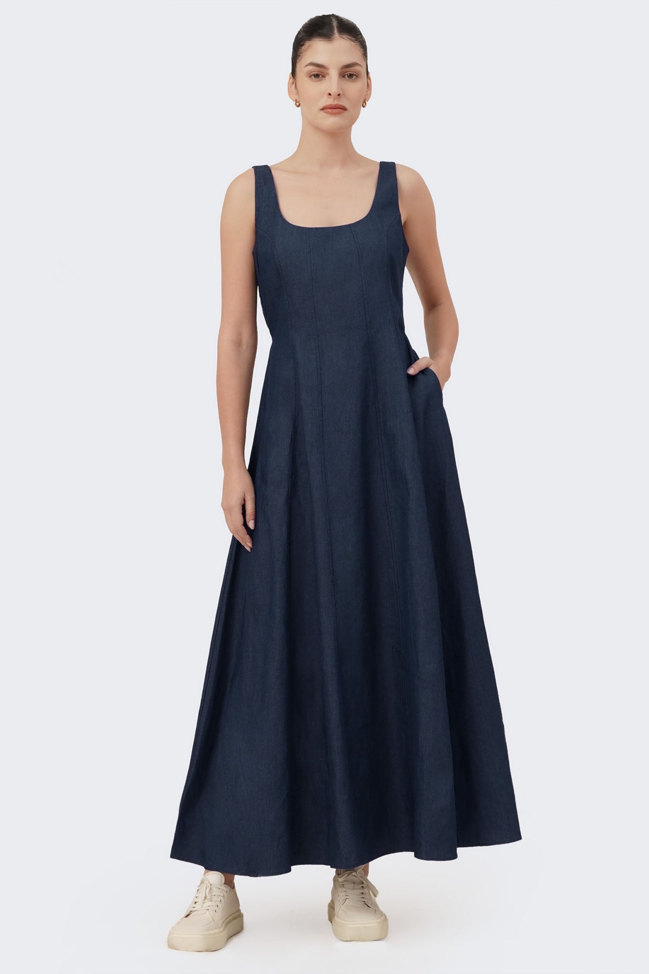 Women's Panel Maxi Dress - The Denim Standard