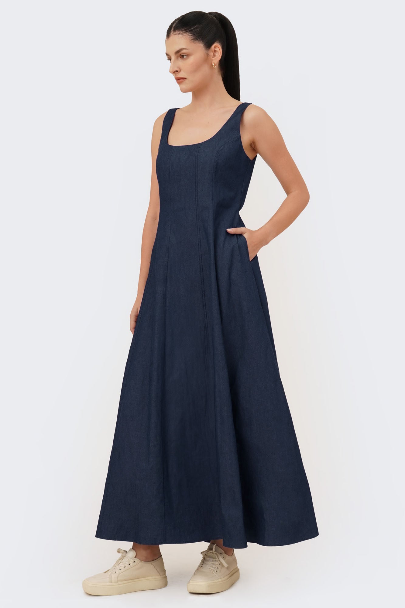 Women's Panel Maxi Dress - The Denim Standard