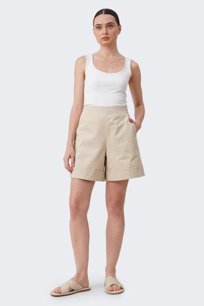 Women's Turn Up Cuffs High-Waisted Shorts