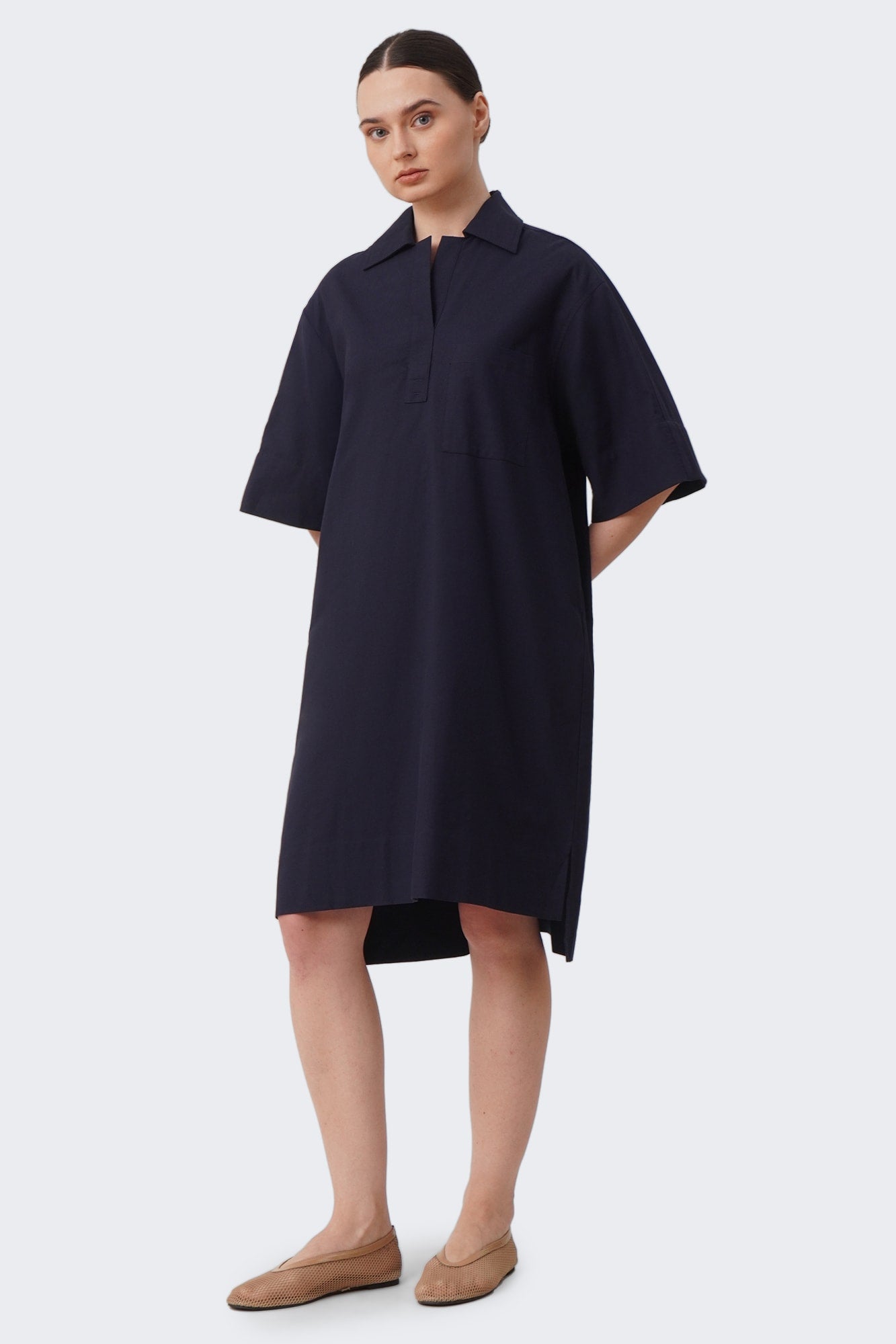 Women's Panel Shirtdress with Pocket