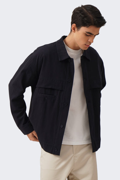 Men's Light Linen Flap Jacket