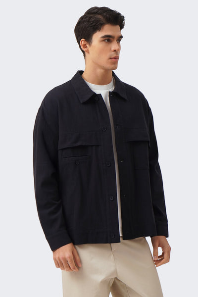 Men's Light Linen Flap Jacket