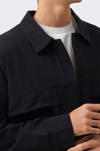 Men's Light Linen Flap Jacket