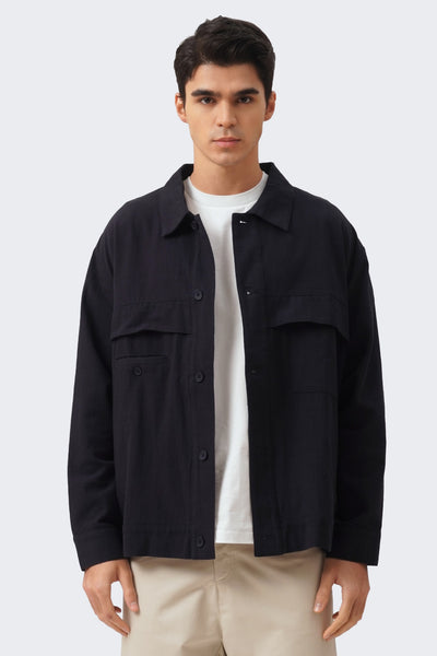 Men's Light Linen Flap Jacket