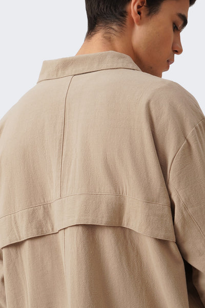 Men's Light Linen Flap Jacket