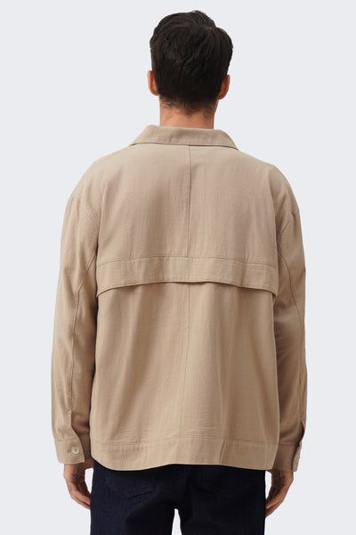 Men's Light Linen Flap Jacket