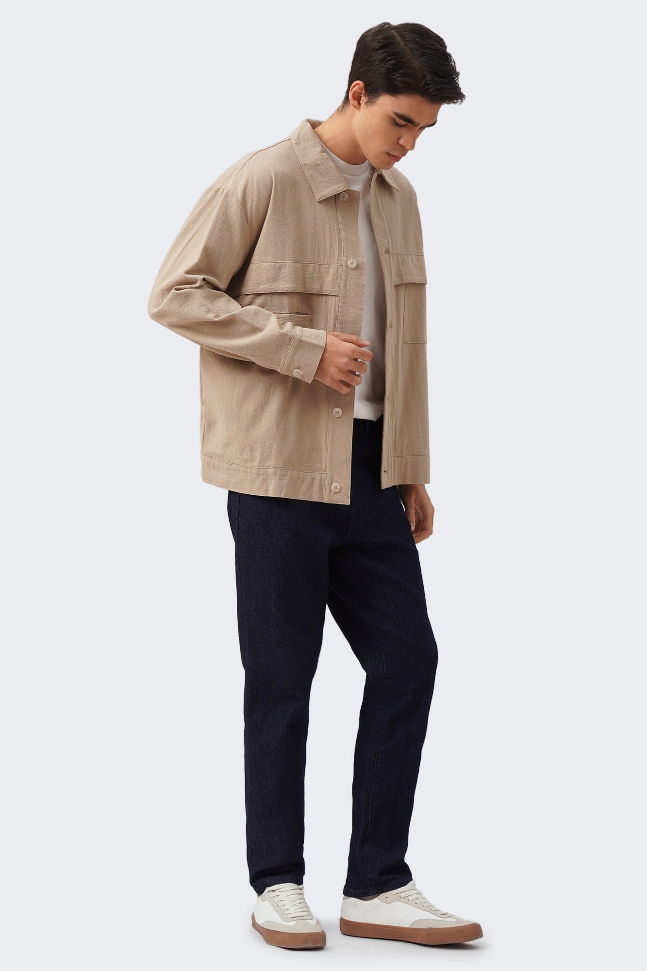 Men's Light Linen Flap Jacket