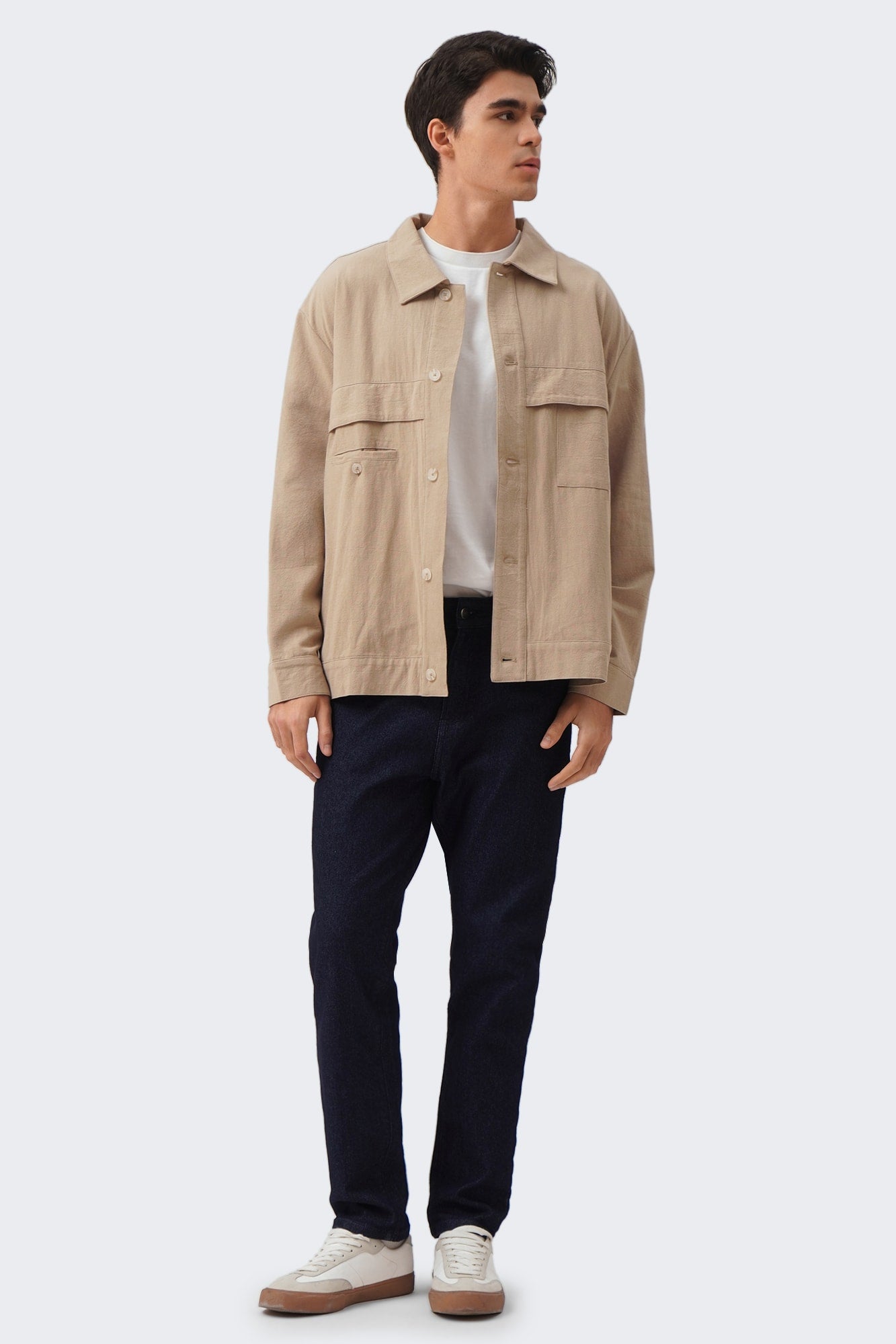 Men's Light Linen Flap Jacket