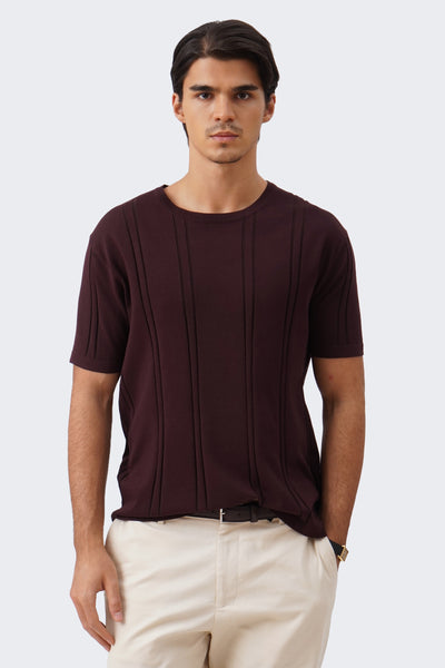Men's Irregular Knit T-Shirt