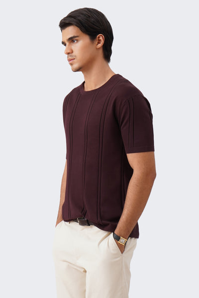 Men's Irregular Knit T-Shirt