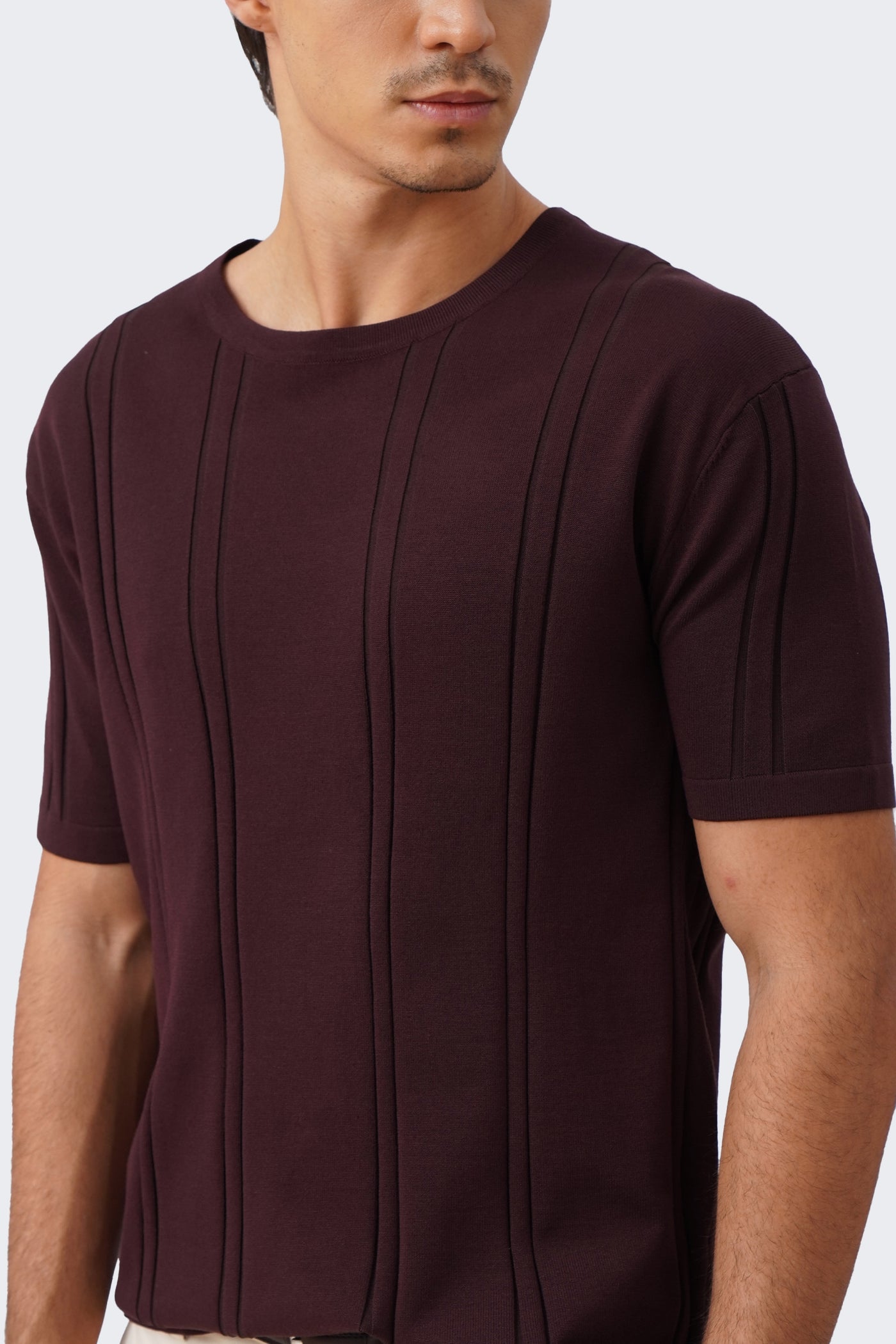 Men's Irregular Knit T-Shirt