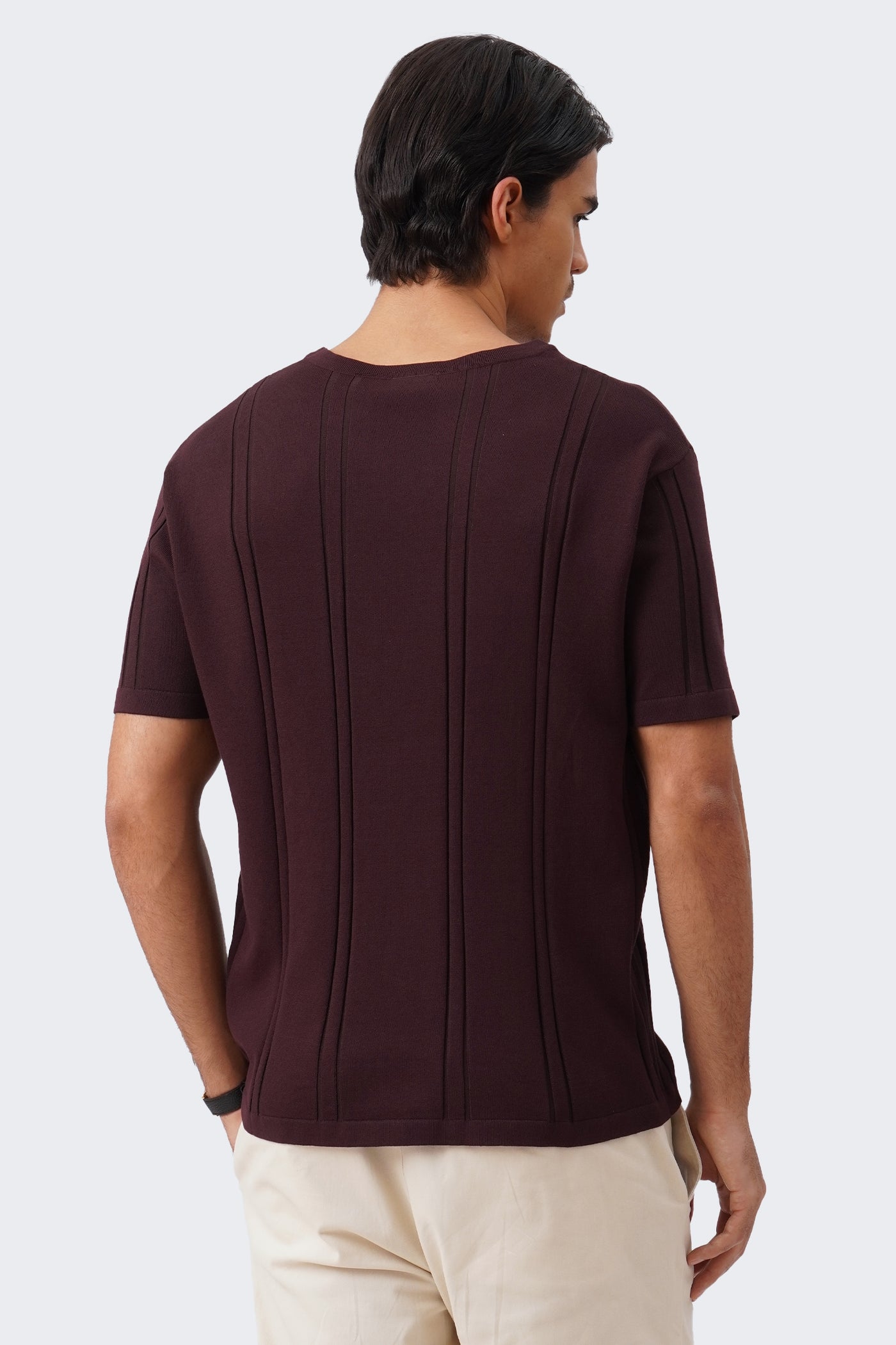 Men's Irregular Knit T-Shirt