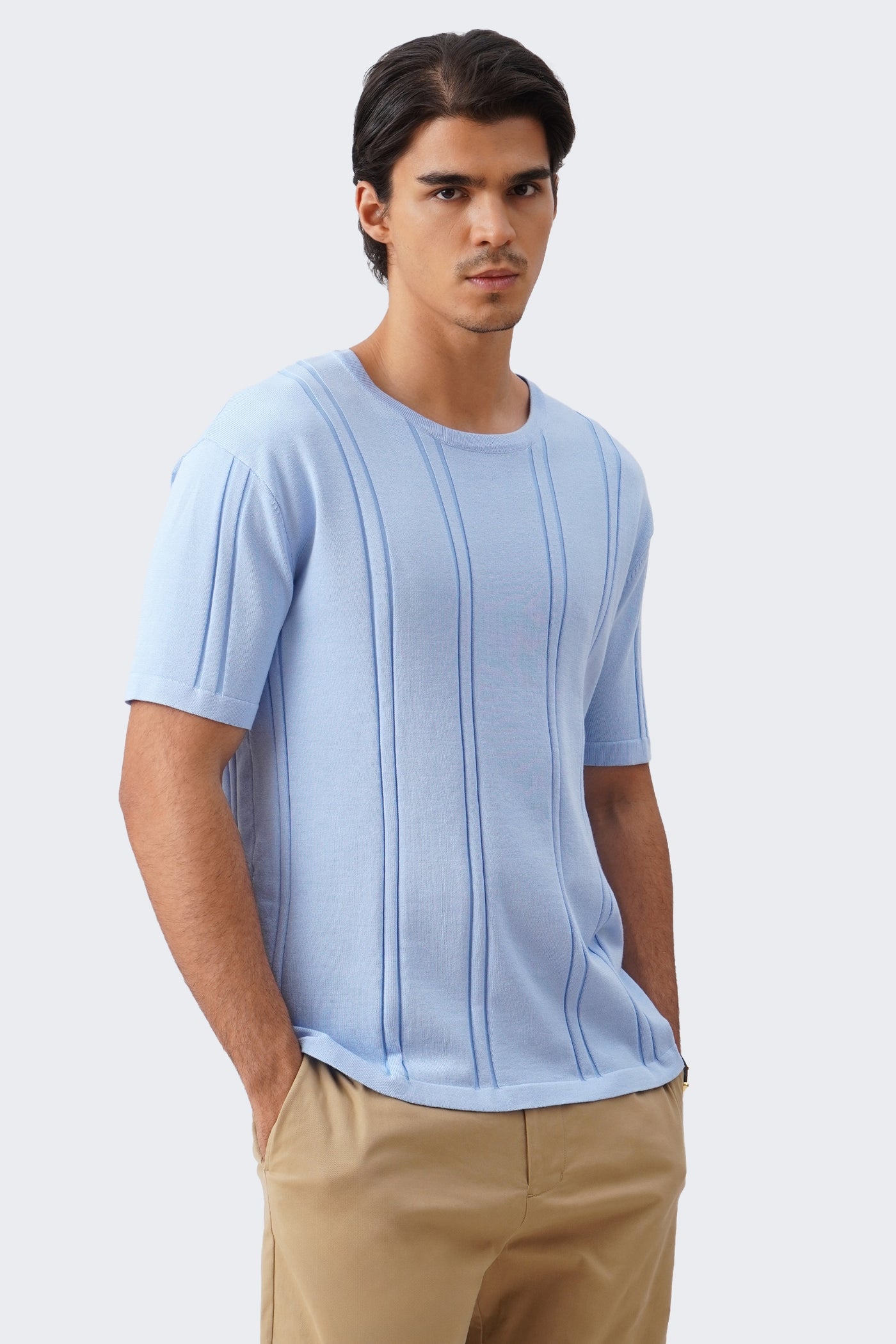 Men's Irregular Knit T-Shirt