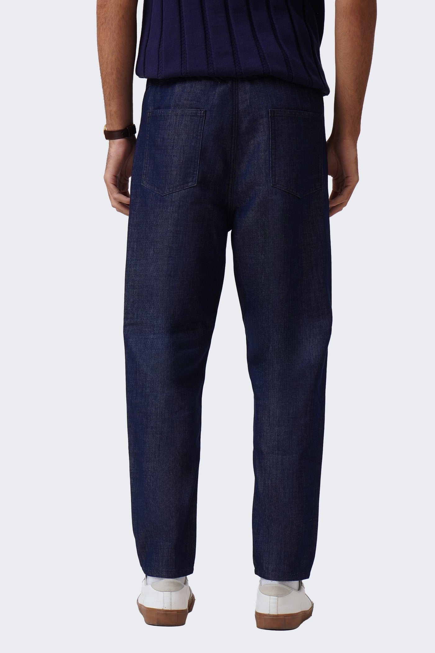Men's Garter Waist Slim Denim Pants