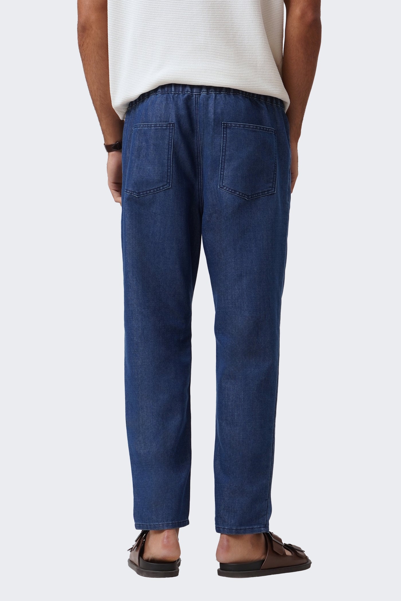 Men's Garter Waist Slim Denim Pants