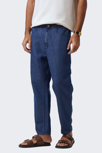 Men's Garter Waist Slim Denim Pants
