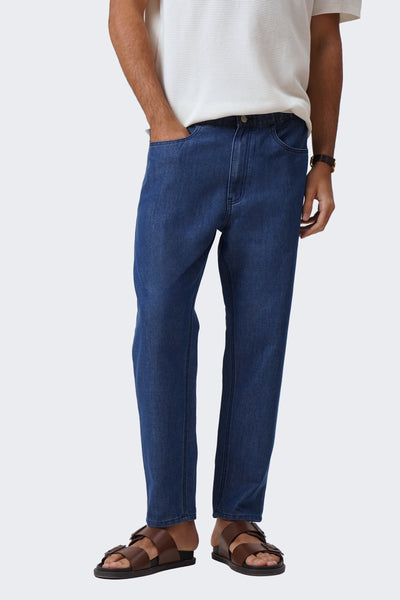 Men's Garter Waist Slim Denim Pants