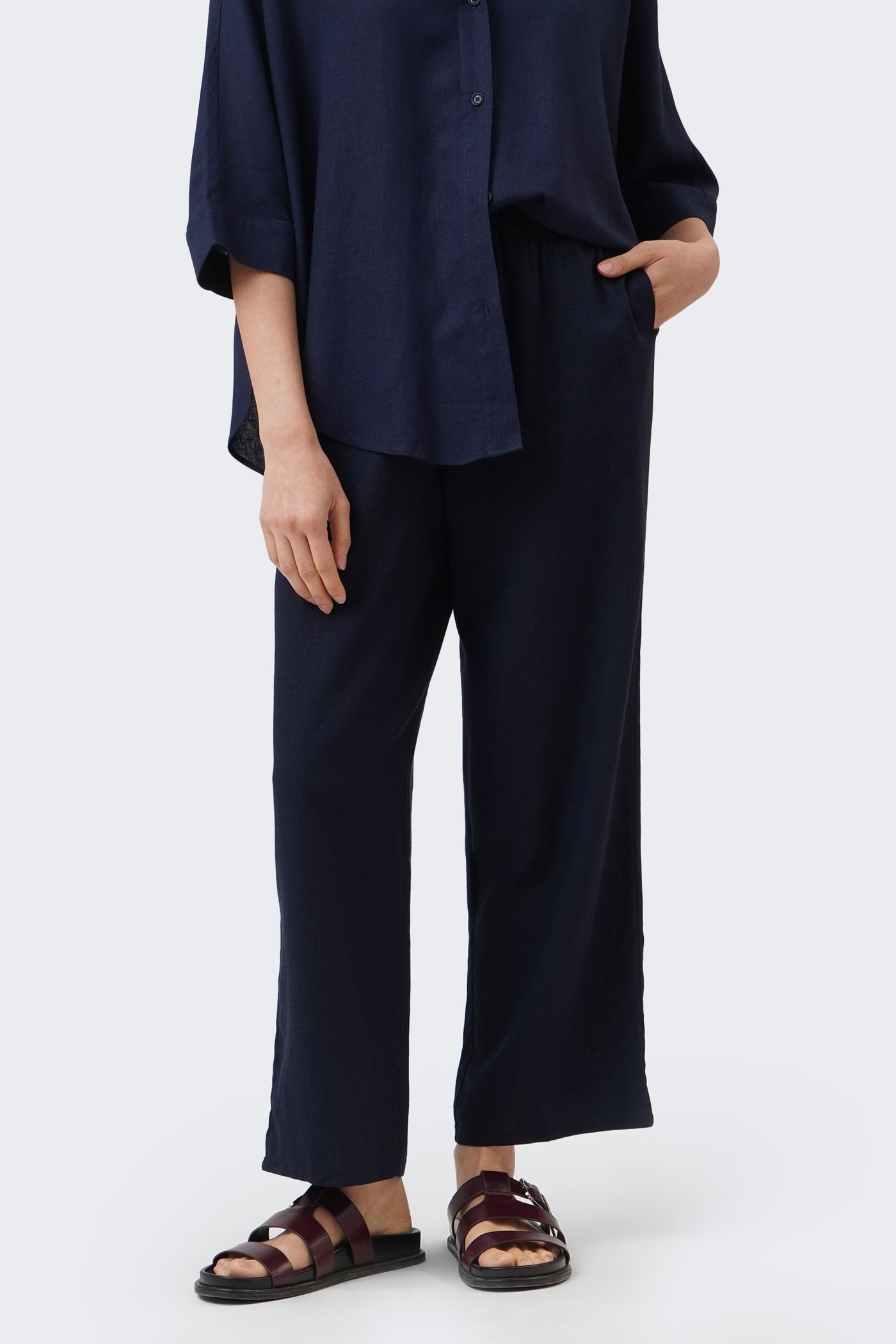 Women's Pull Up Linen Culottes