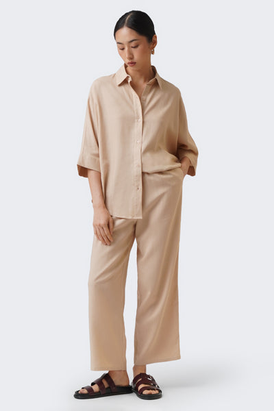 Women's Pull Up Linen Culottes