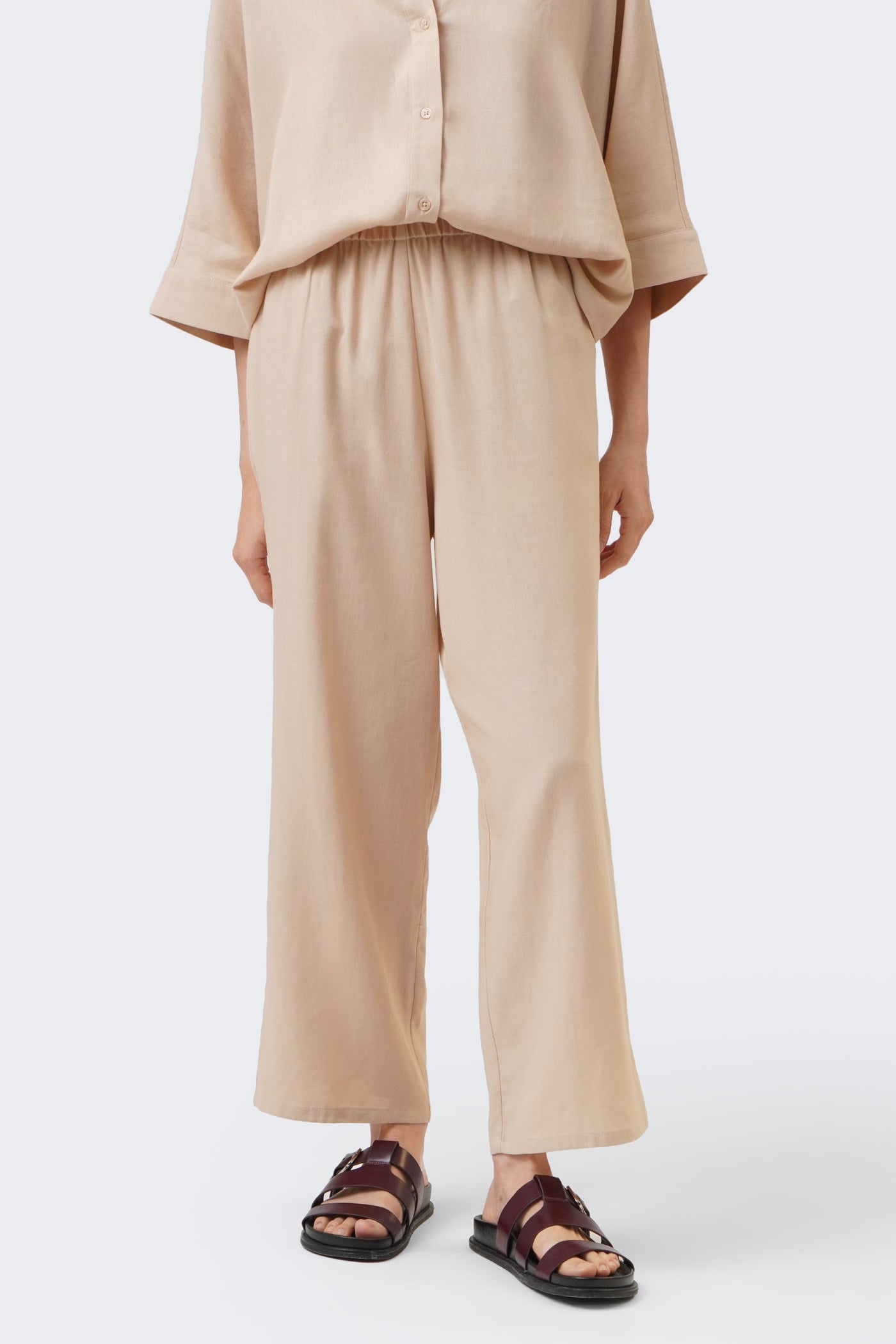 Women's Pull Up Linen Culottes