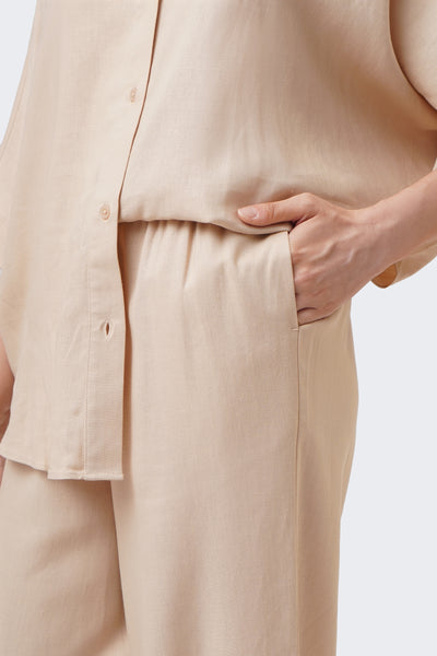 Women's Pull Up Linen Culottes