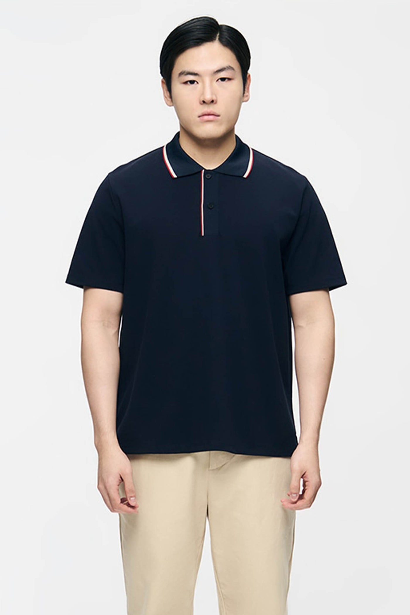 Men's Contrast Tipping Polo